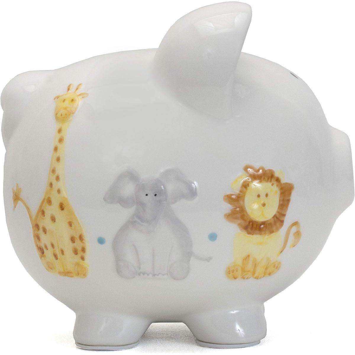 Child to Cherish Ceramic Piggy Bank for Boys - Sweet Safari