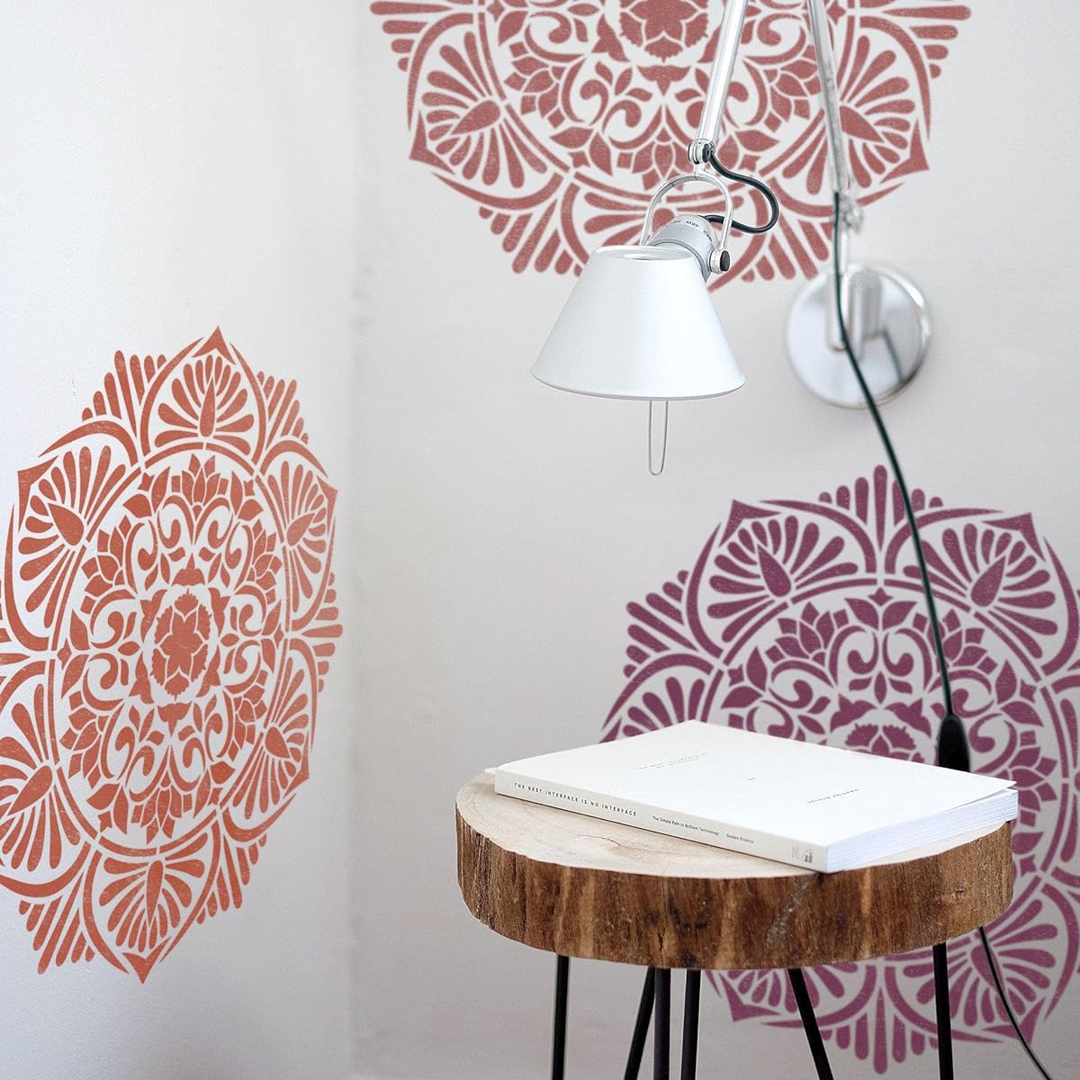 Medallion Painting Stencil - Furniture Painting Stencil - Wall Painting Stencil - Mandala Wall Stencil 88" 1