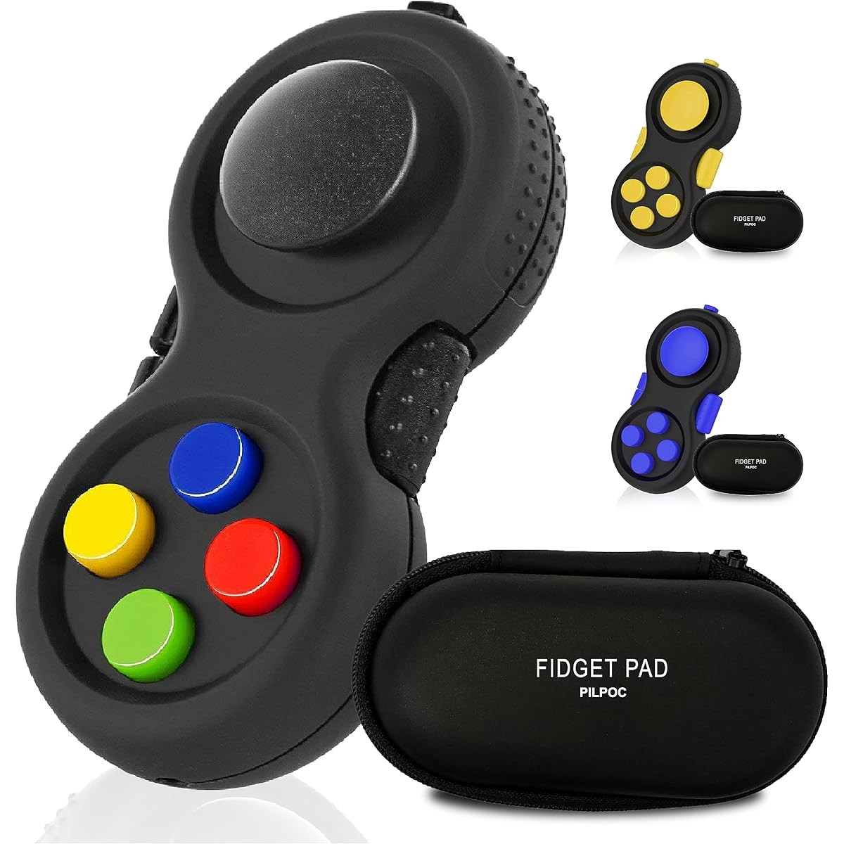 PILPOC Fidget Pad - Fidget Controller Toy for Improve Focus, Reduce Stress/Anxiety, ADHD Clicker, Fidget Clicker, Controller Fidget Toy, Fidget Remote Control, Kids Toy Controller, Sensory