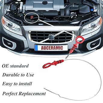 AUCERAMIC Engine Oil Dipstick Replacement 9497557 Dipstick Volvo S70 S60 XC90 V70 S80 XC70 2.4L 2.5L