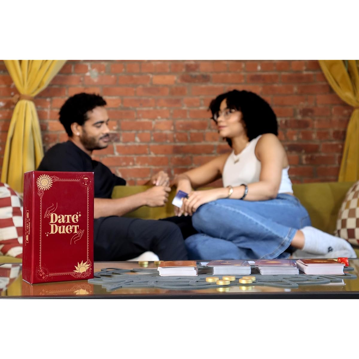 Date Duet - A Romantic Card Game for Couples to Plan Dates and Bond - Ideal Gift for Girlfriend, Boyfriend, Newlyweds, Wife, Husband - 150 Different Date Ideas! 150 Connection Cards!