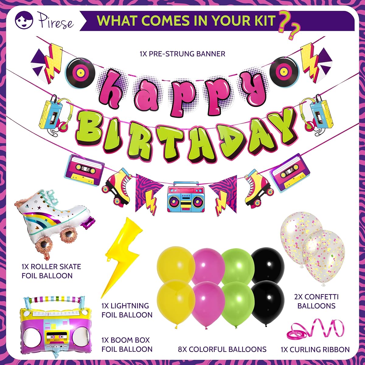 Pirese Hip Hop Birthday Banner