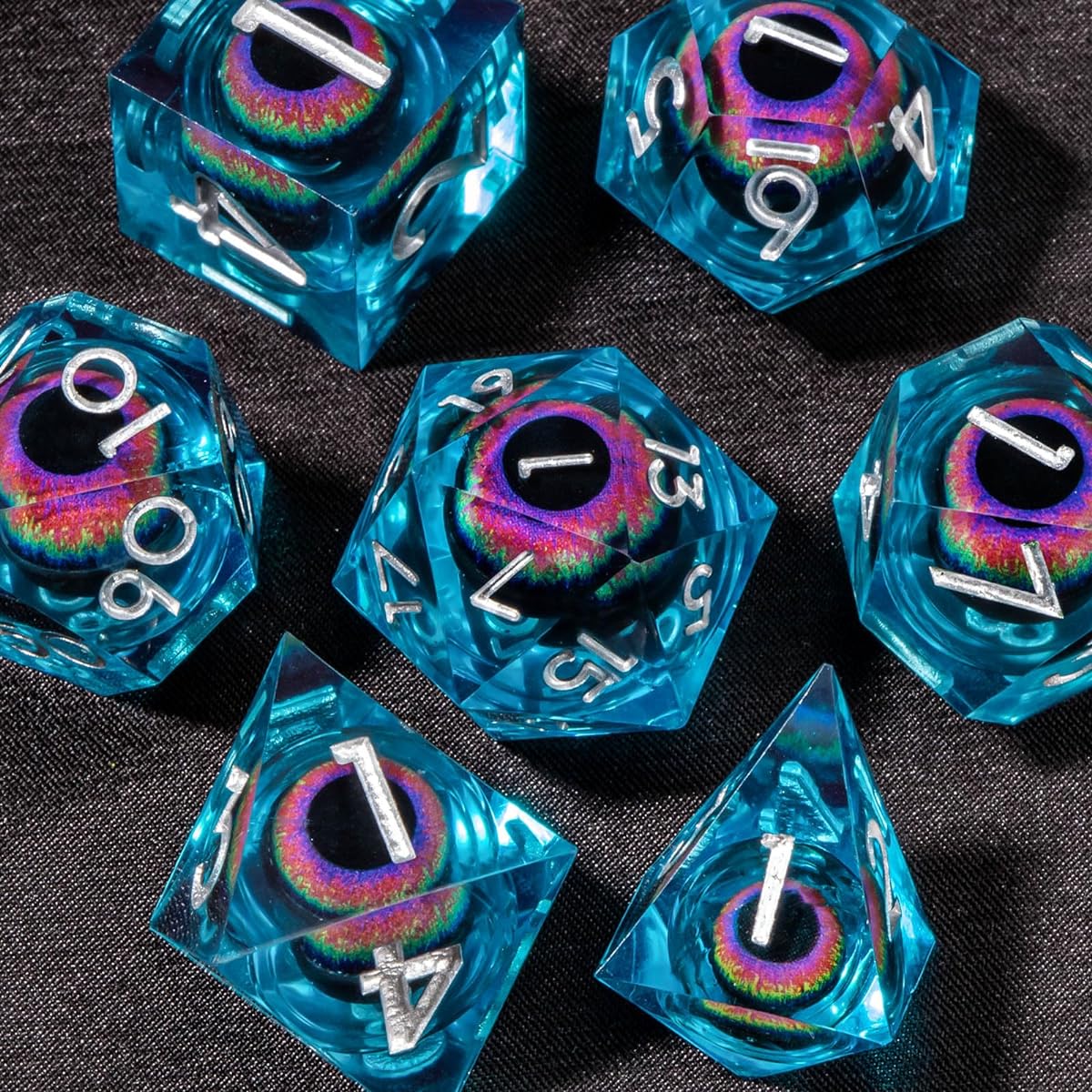 Polyhedral RPG D&D Dice 7 pcs with Box
