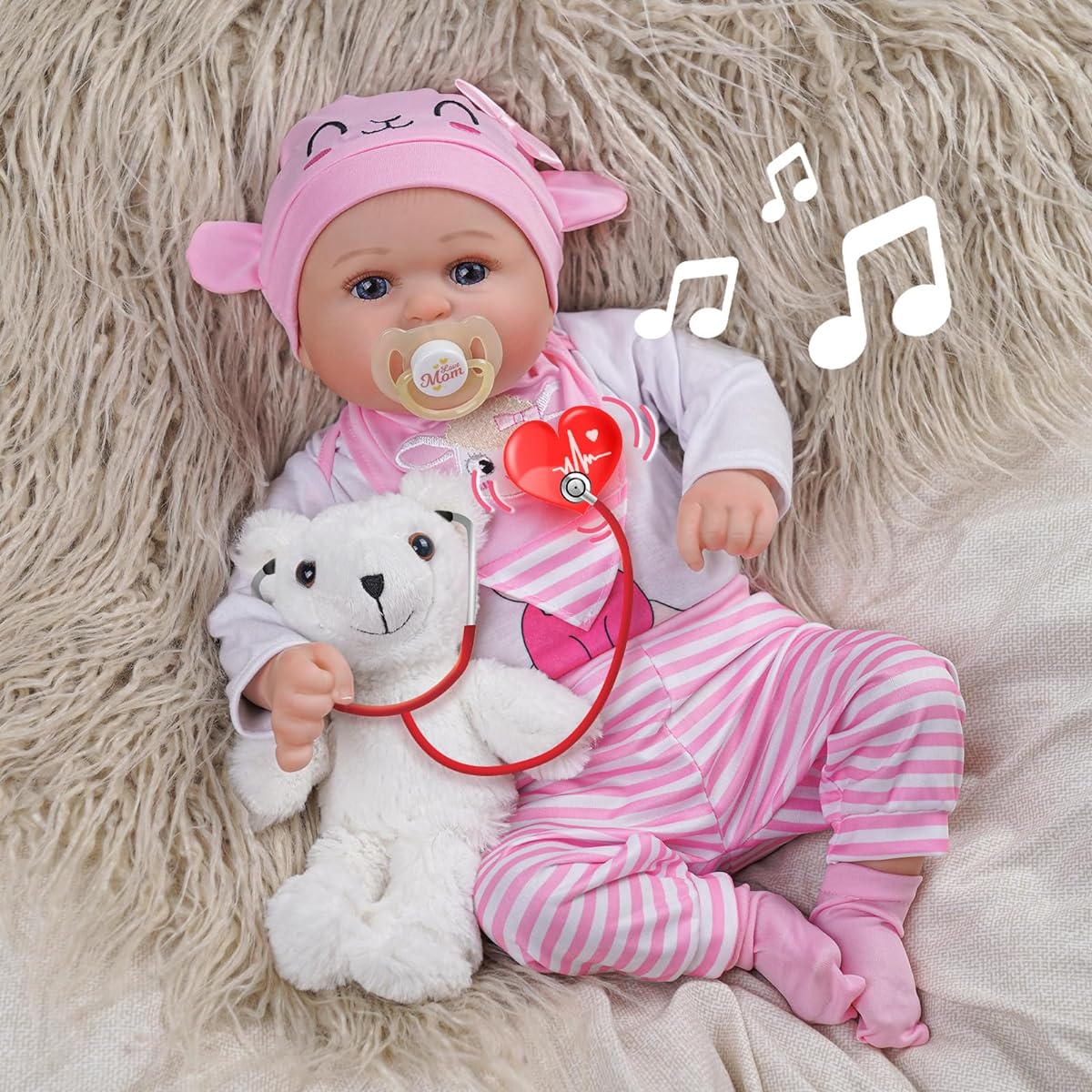BABESIDE Reborn Baby Doll with Heartbeat
