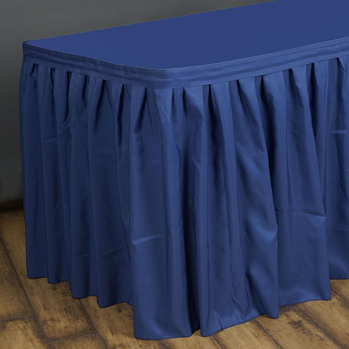 BalsaCircle 21' x 29" Navy Blue Polyester Banquet Table Skirt Linen for Wedding Party Event Decorations Kitchen Dining