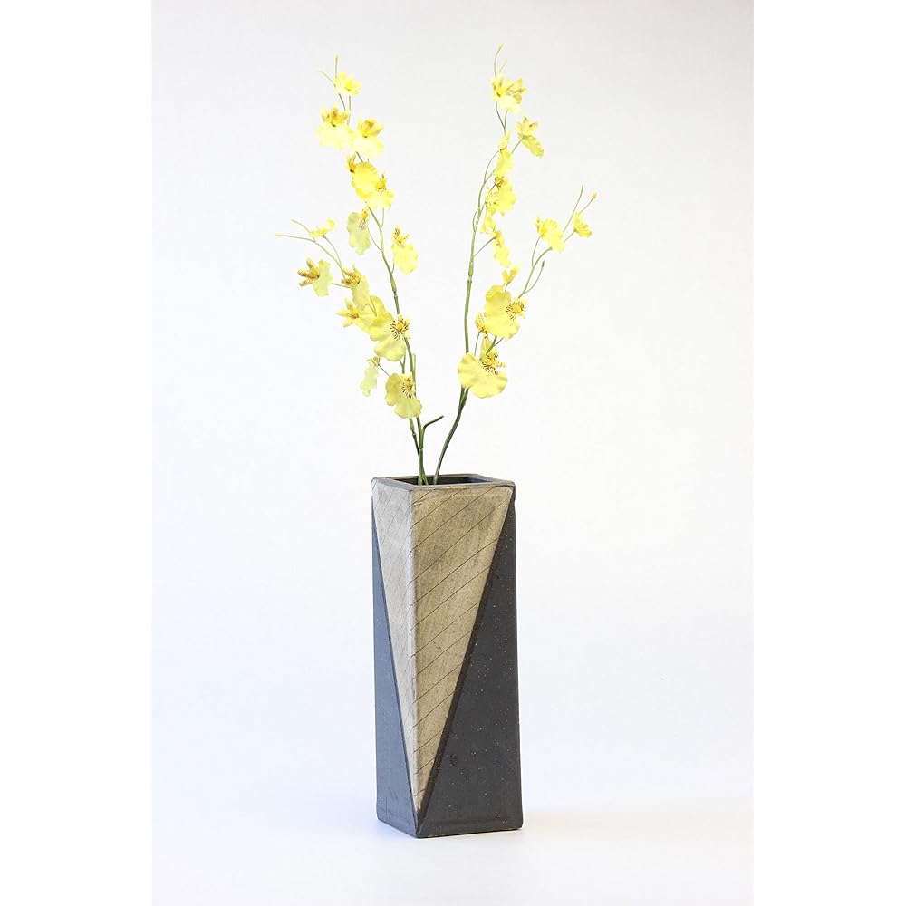 Tori "Shigaraki Ware" Diago Square Flower Vase No. 8.5 C385