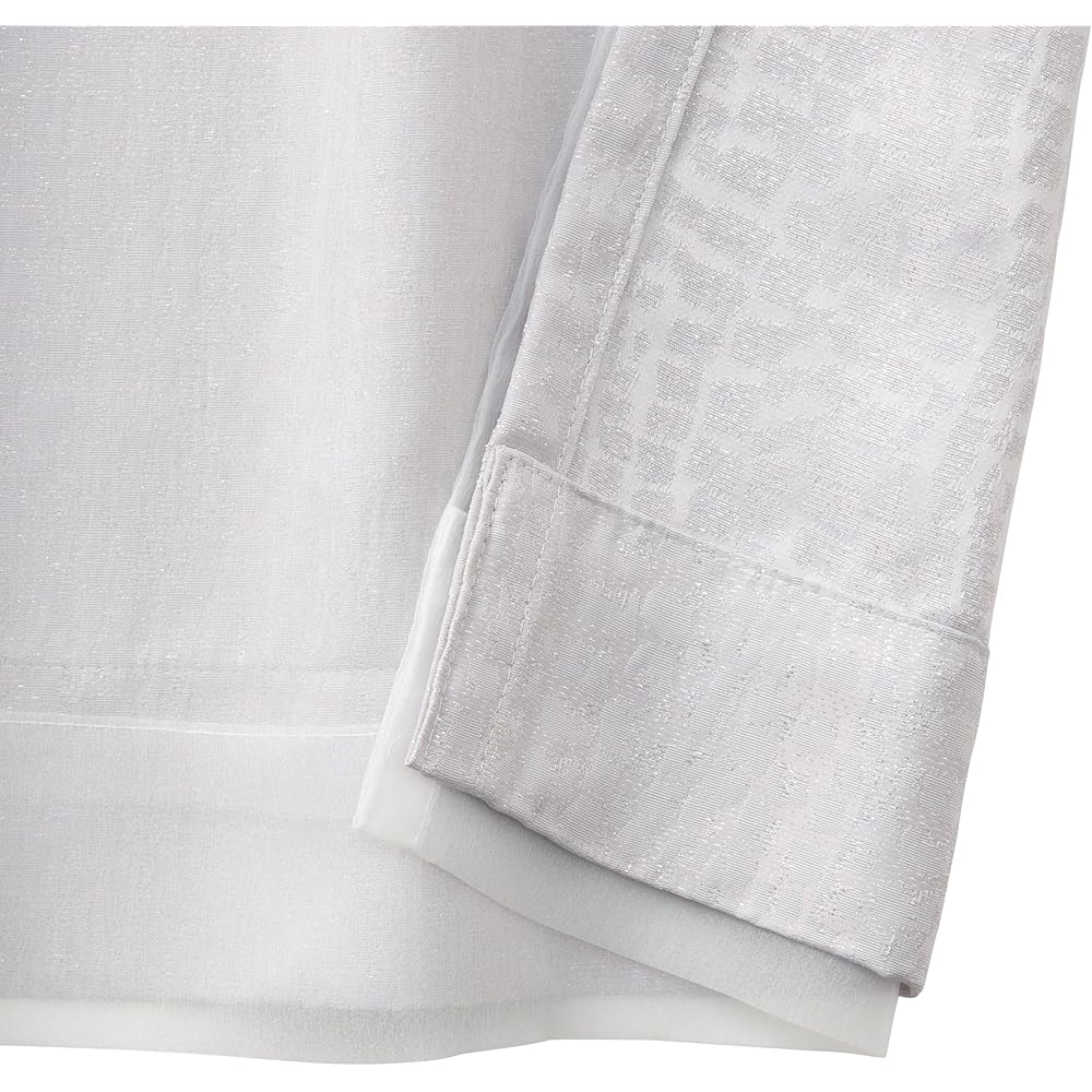 Francfranc Veria x La Mercé Double Curtain H135 x W100cm Light Gray (Lace & Drape
