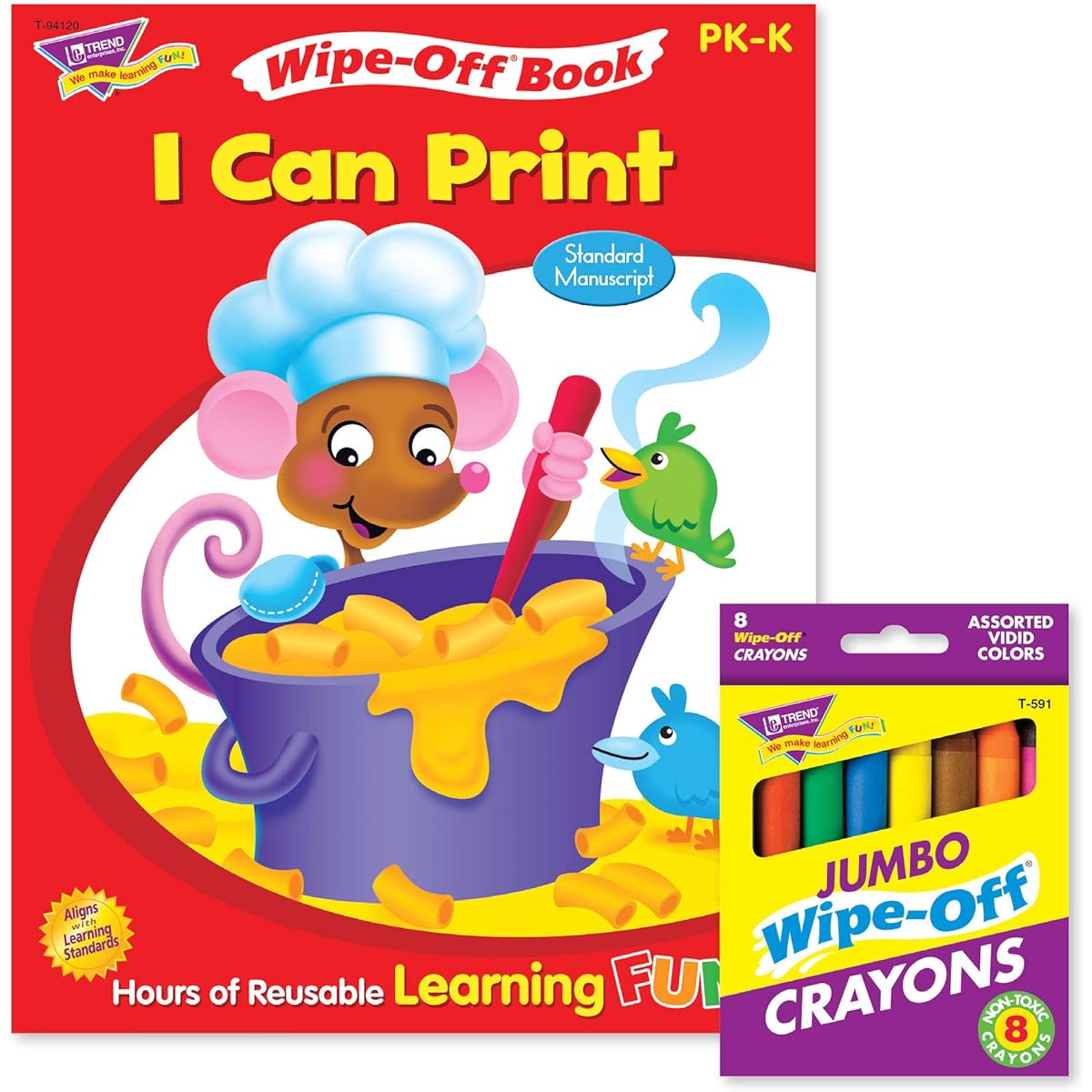 TREND ENTERPRISES, INC. Printing Reusable Book & Crayons