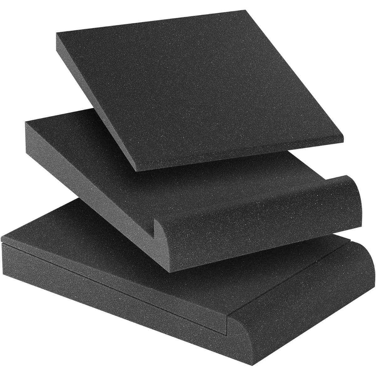 HYCHINS Subwoofer Isolation Pad Pair (1.6" X 7.7" X 11.8" Stereo Vibration Isolation Stabilizer Base) - Speaker Foam - Speaker Isolation Pad - Isolation Pad Subwoofer Stand Speaker Isolation Pad