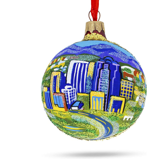 Tucson Arizona Glass Ball Christmas Ornament 3.25"