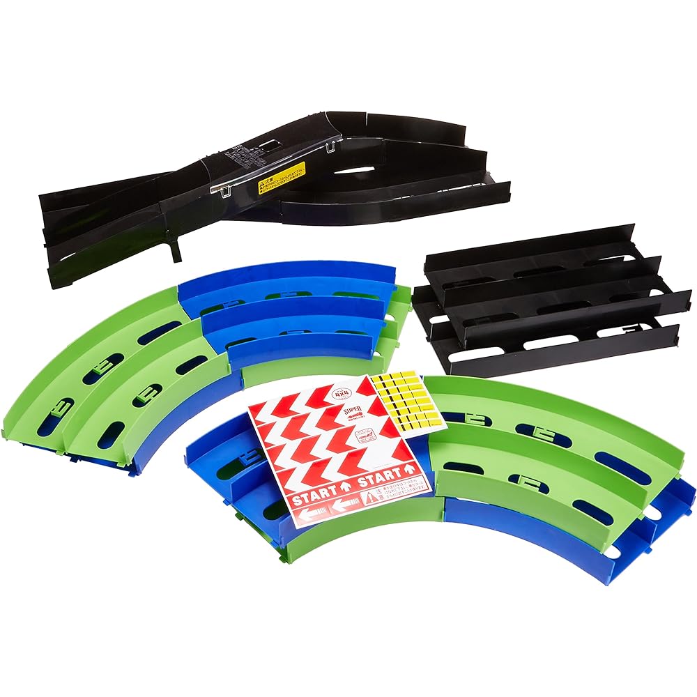 Tamiya Mini 4WD Special Sale Mini 4WD Oval Home Circuit 3D Lane Change Type (Light Green/Blue) 69569