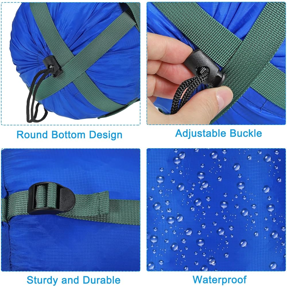 PATIKIL Compression Storage Bag Set of 2 20L Waterproof Sleeping Bag Lightweight Compression Storage Bag for Backpacking Camping Sky Blue