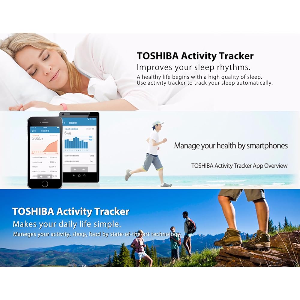 Toshiba (TOSHIBA) Toshiba wristband type activity meter Actiband Model number: WERAM1100