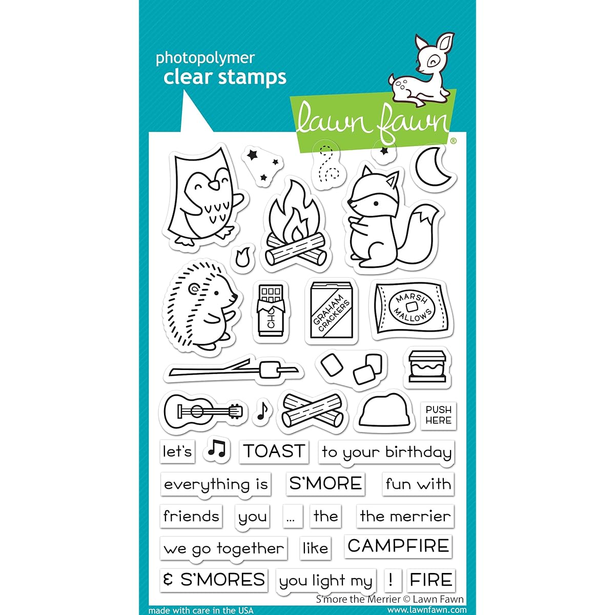 Lawn Fawn LF2593 S'More The Merrier Clear Stamp Set