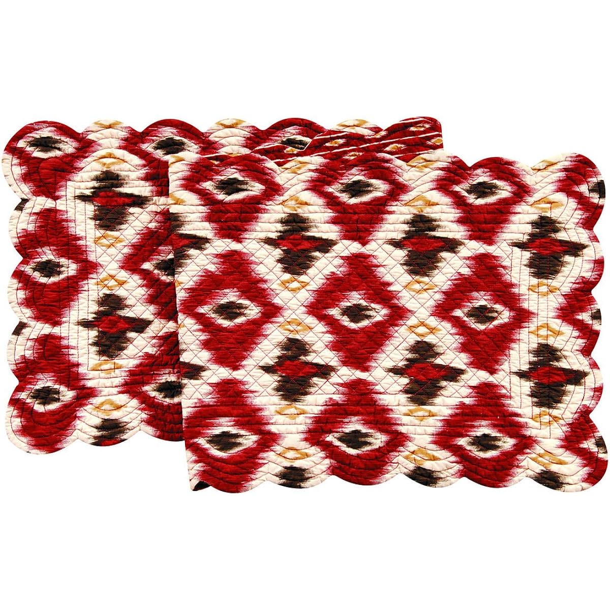 Quilted 14" x 51" Runner, Ikat