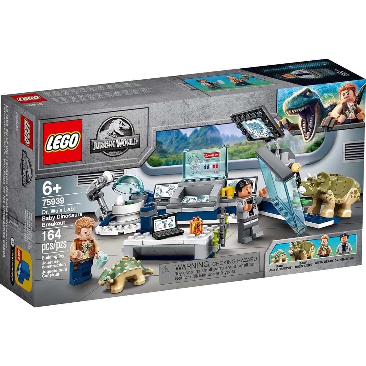 LEGO Jurassic World Dr. Wu's Lab: Baby Dinosaur Breakout 75939