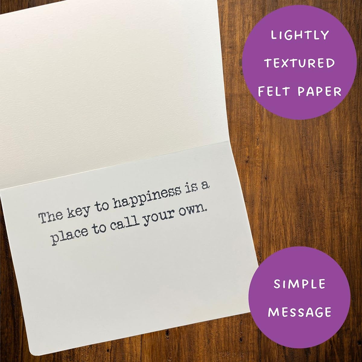 New Home or Apartment Celebration Greeting Card with Envelope (5 x 7 inches, Classy Message) for Home Purchases and Housewarming Gifts (New Home 3)