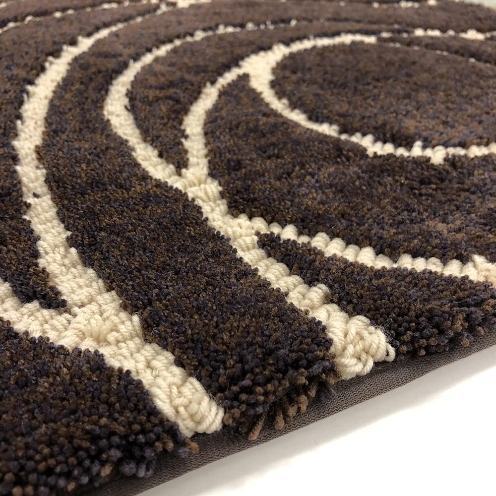 Senko M+home Genesee Mat Approx. 55 x 85 cm Brown Bath Mat Entrance Mat Antibacterial Odor Resistant Washable Made in Japan 27255