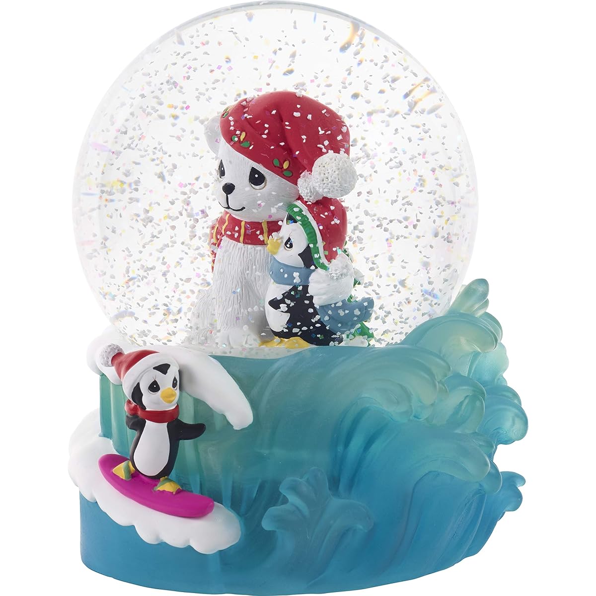 Precious Moments 201107 Pack Your Season With Warm Hugs Musical Resin/Glass Snow Globe Water Ball One Size Fits All, Multicolor
