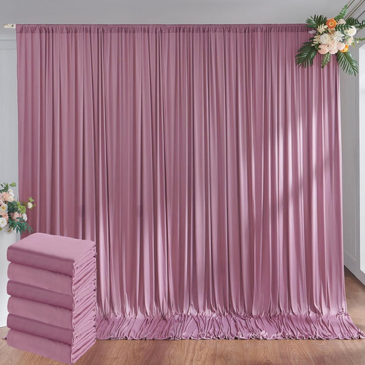 30ft x 10ft Wrinkle Free Beige Backdrop Curtains for Party Thick Polyester Photo Background Drapes for Wedding Birthday Party Photography Backdrop 6 Panels 5x10ft