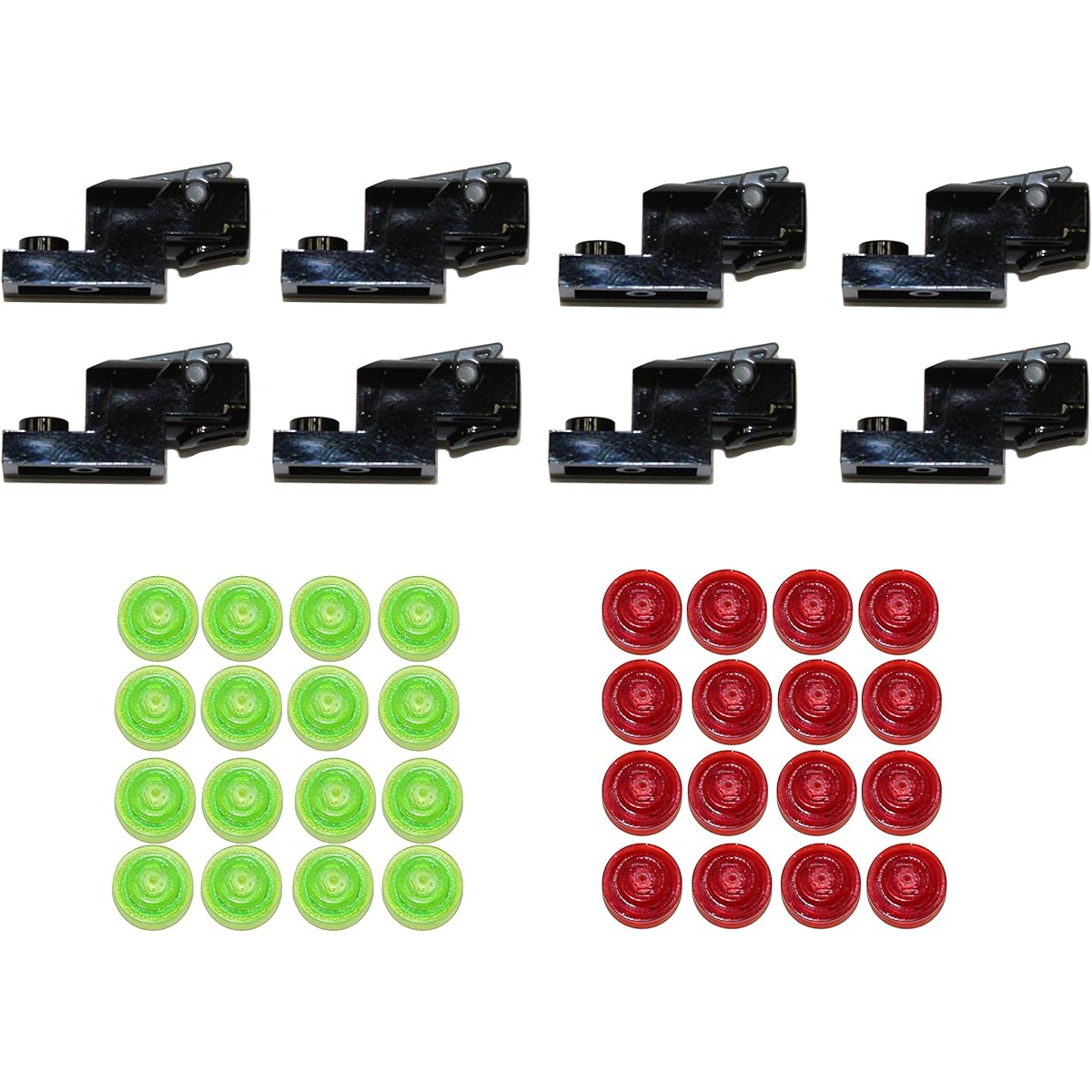 LEGO parts and pieces: Black Stud Shooter Blaster Plate with Ammo x8