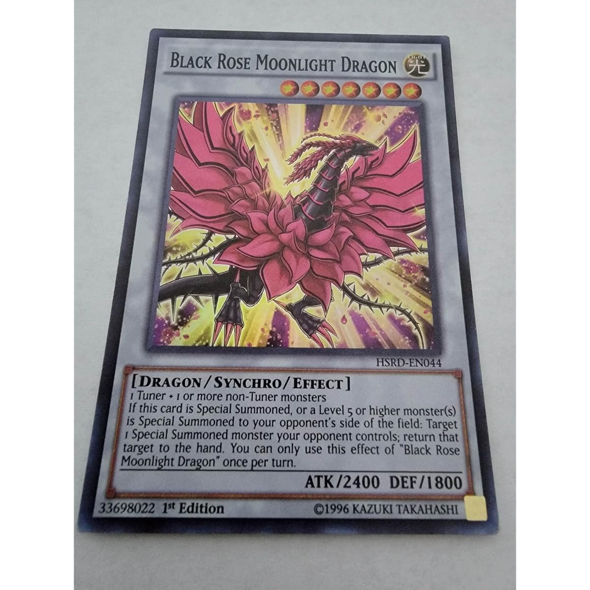 Black Rose Moonlight Dragon - HSRD-EN044 - High Speed Rider - Super Rare - 1st Edition