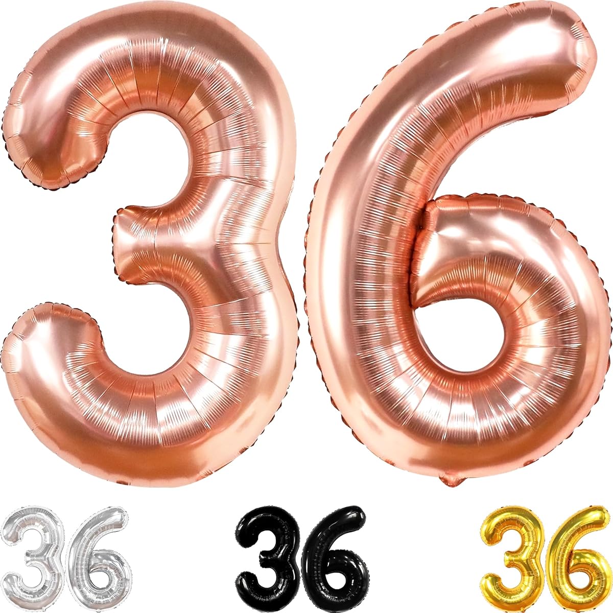 Rose Gold Number 36 Foil Balloon