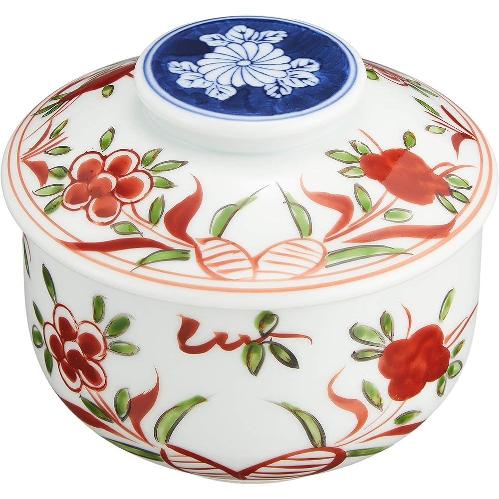 Arita ware Takeken kiln Kikuno Banreki steamed bowl set 54050