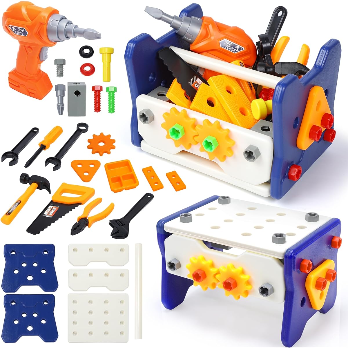 Skirtoy Kids Tool Set - 54 Piece Play Tool Box