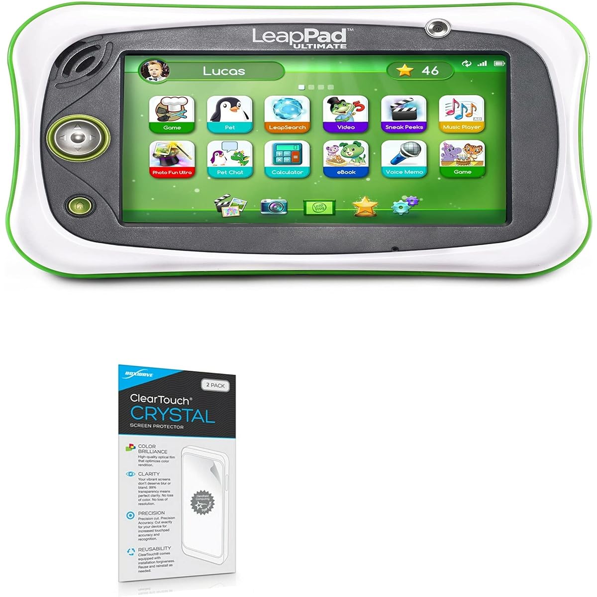 BoxWave Leapfrog LeapPad Ultimate Screen Protector [ClearTouch Crystal (2 Pack)] HD Film Skin - Protect your Leapfrog LeapPad Ultimate from Scratches