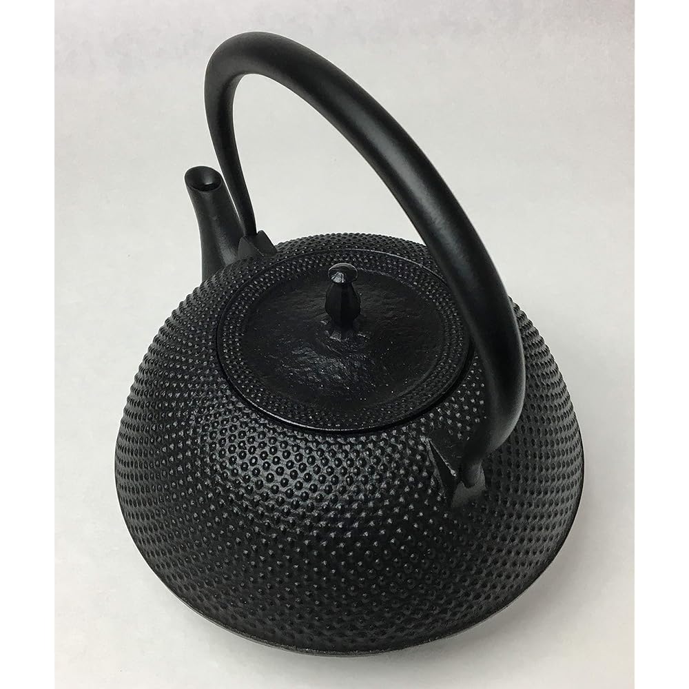 Tonami Shoten Nanbu Iron Kettle Flat Arale IH Compatible (Black) 1.5L 99-11