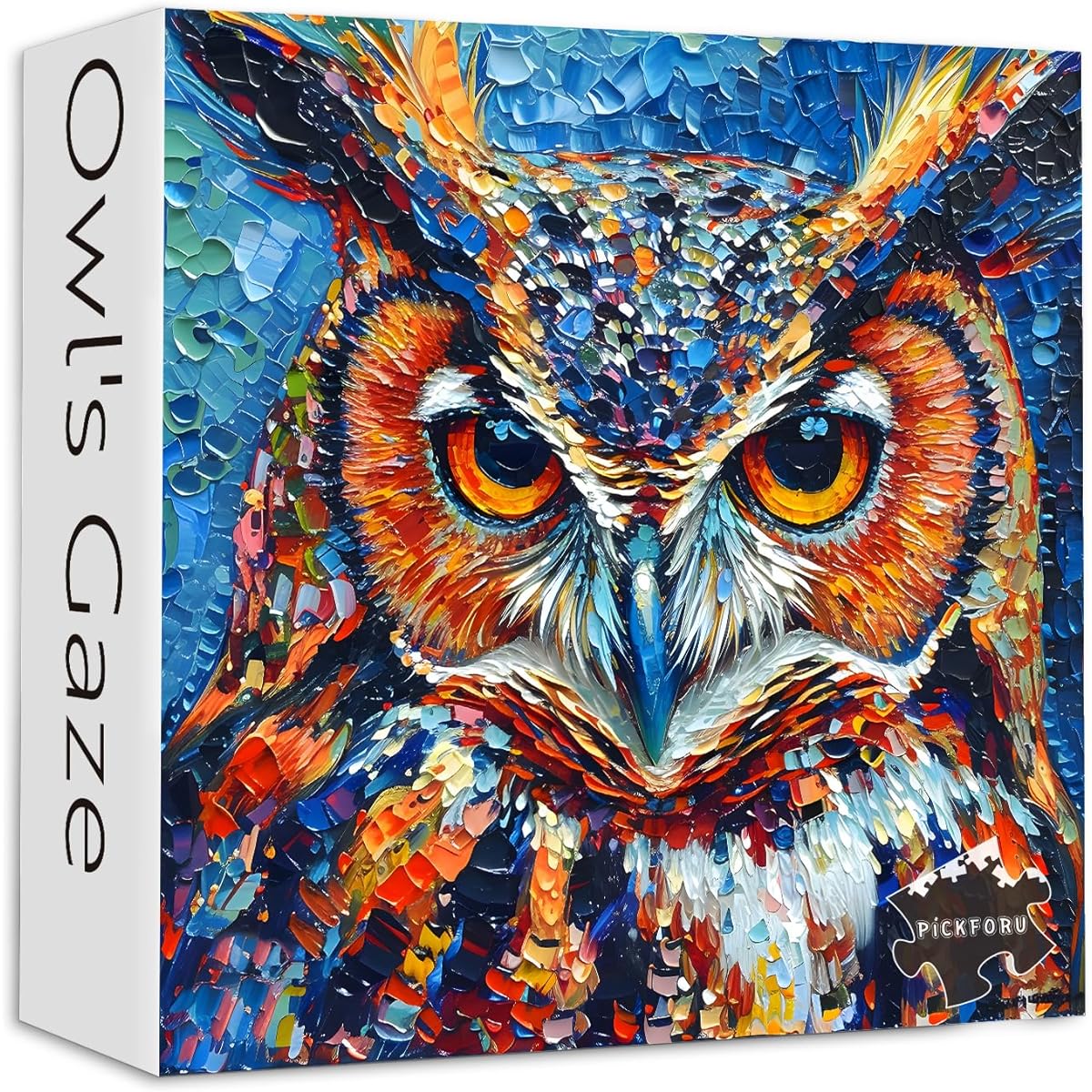 PICKFORU Owl Puzzle 1000 Pieces Bird Art Puzzle Hard Impossible Hard Jigsaw Puzzle 1000 Pieces Owl Painting Challenging Puzzle as Owl Decorative Gift