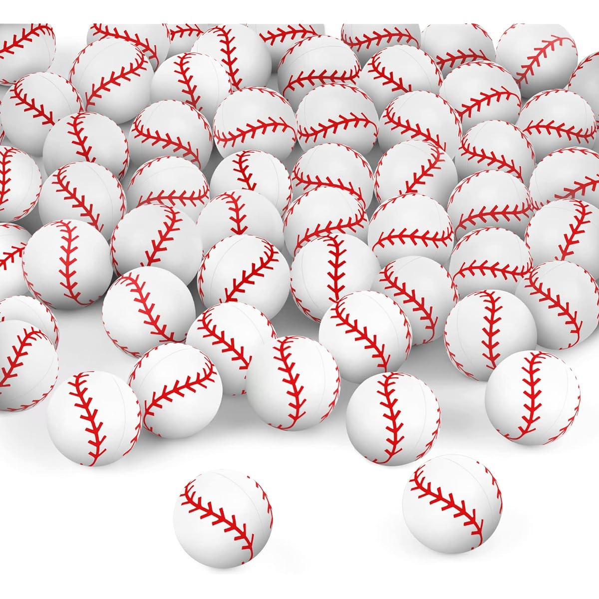 Deekin Baseball Bouncy Balls, Small Sports Rubber Balls 1 Inch Baseball Theme Bouncy Balls High Bouncing Balls for Playground Birthday Party Favors Classroom Giveaways Game Supplies