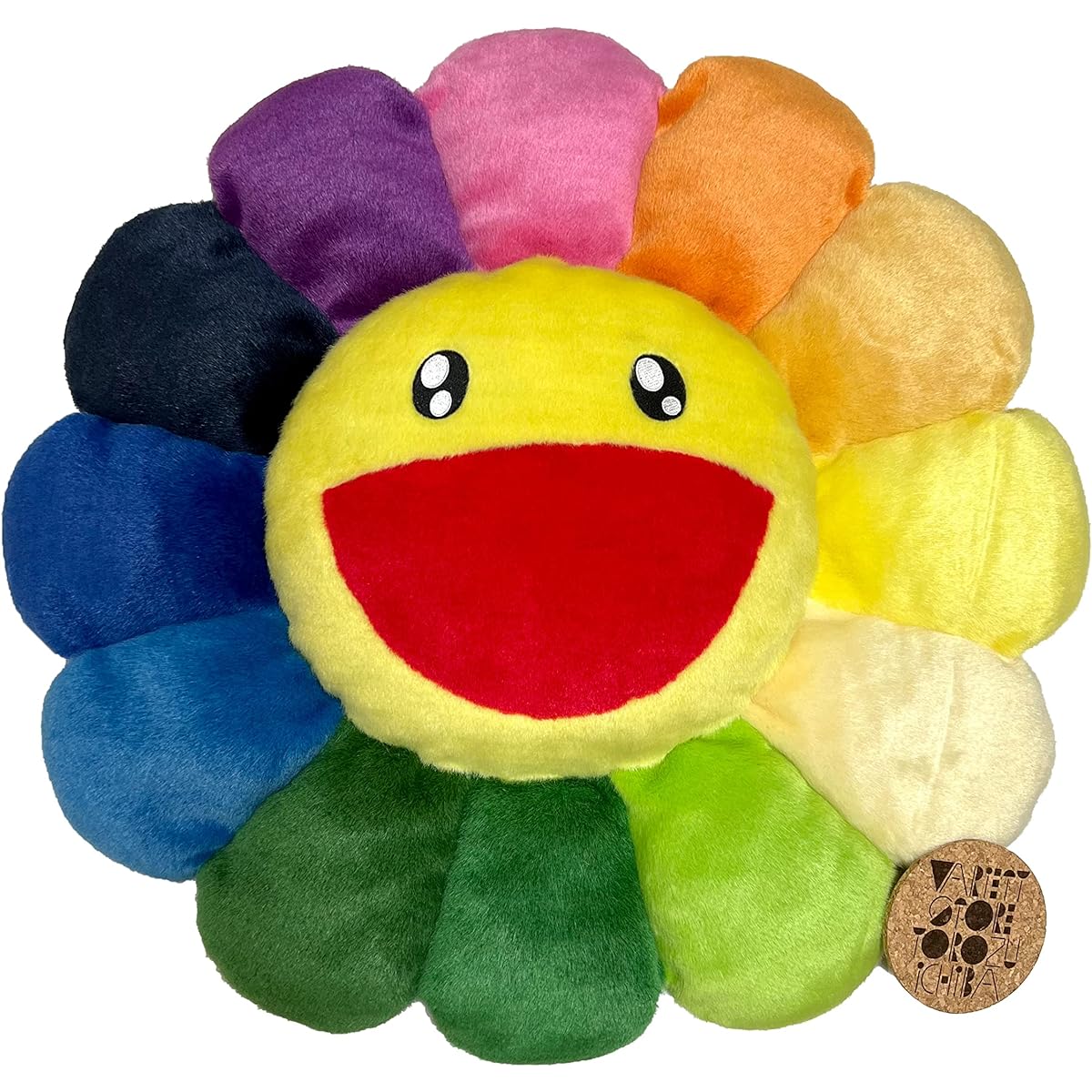 [Kaikai Kiki] Takashi Murakami Flower Plush Toy 60cm Takashi Murakami Set Item (Rainbow (Meguro))