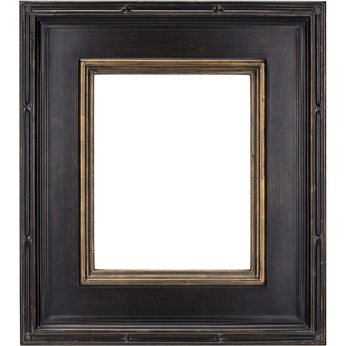 Creative Mark Museum Collection Plein Aire Frame, Museum Quality Plein Aire Frame for Photos, Artwork, Paintings and More - Black & Gold - 12x16