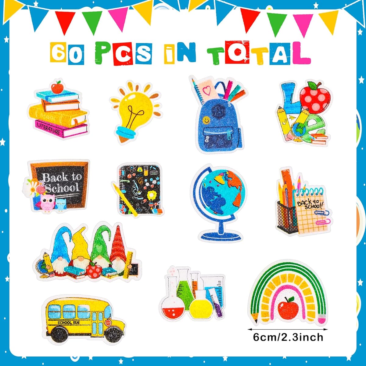 Ireer 60pcs Cute Calm Down Stickers Anxiety Sensory Stickers Textured Adhesive Sensory Strips for Adults Teens Kids School Office Classroom Desk Phone Shell Keychain Tension Stress Relief 12 Styles