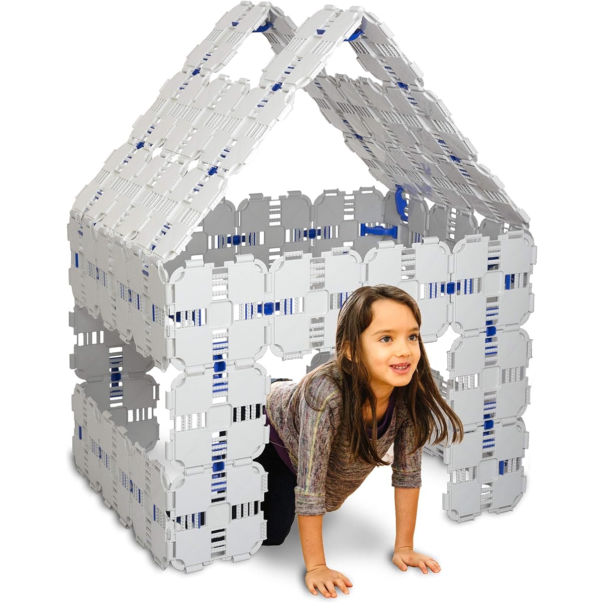 Fort Boards: Fort Building Kit | Jumbo Blocks - Building Toys for Kids | 90 Pieces Set: Grey