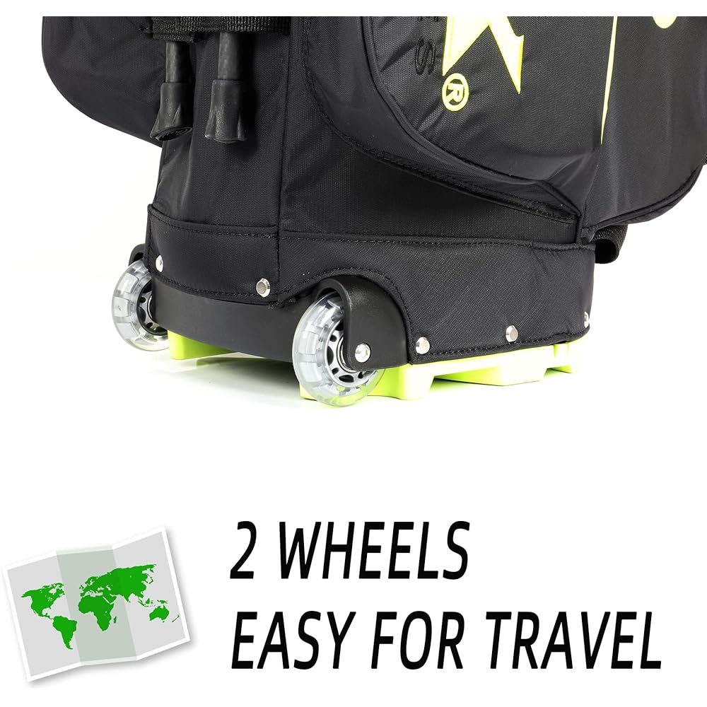 Helix Golf Stand Bag Retractable 6-Way Divider Back Strap Shoulder Carry Golf Bag Golf Bag Stand with Wheels for Travel