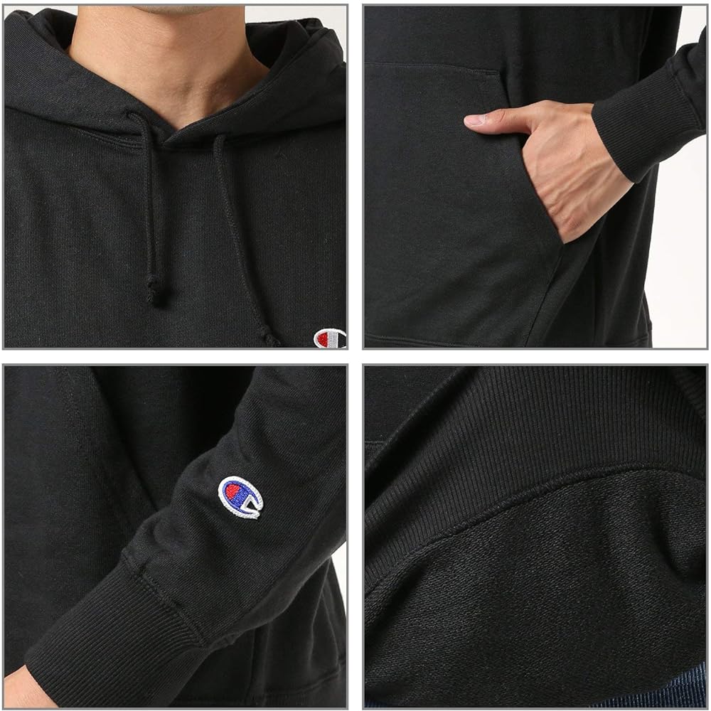 [Champion] (Old Model) Hoodie Sweatshirt Fleece Standard One Point Logo Hooded Sweatshirt C3-C118 Men's