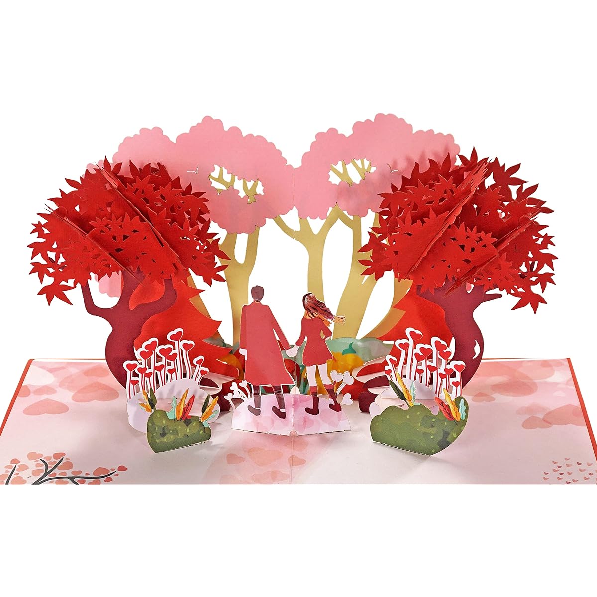 CUTPOPUP Valentine's Day Cards Pop Up 3D Romantic Love Cards for Valentine's Day (Autumn Forest Couple)