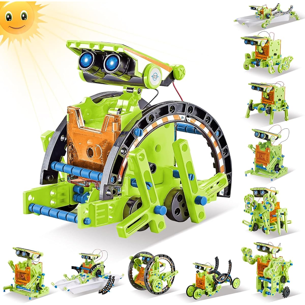 HISTOYE 12-in-1 STEM Solar Toy Robot DIY Building Kit for Kids 8-10 Robotics Science Experiment Kit for Boys 8-12 Solar Powered Robot Set for Kids 8 9 10 11 12 Years Old Toy Gift for Boys Girls