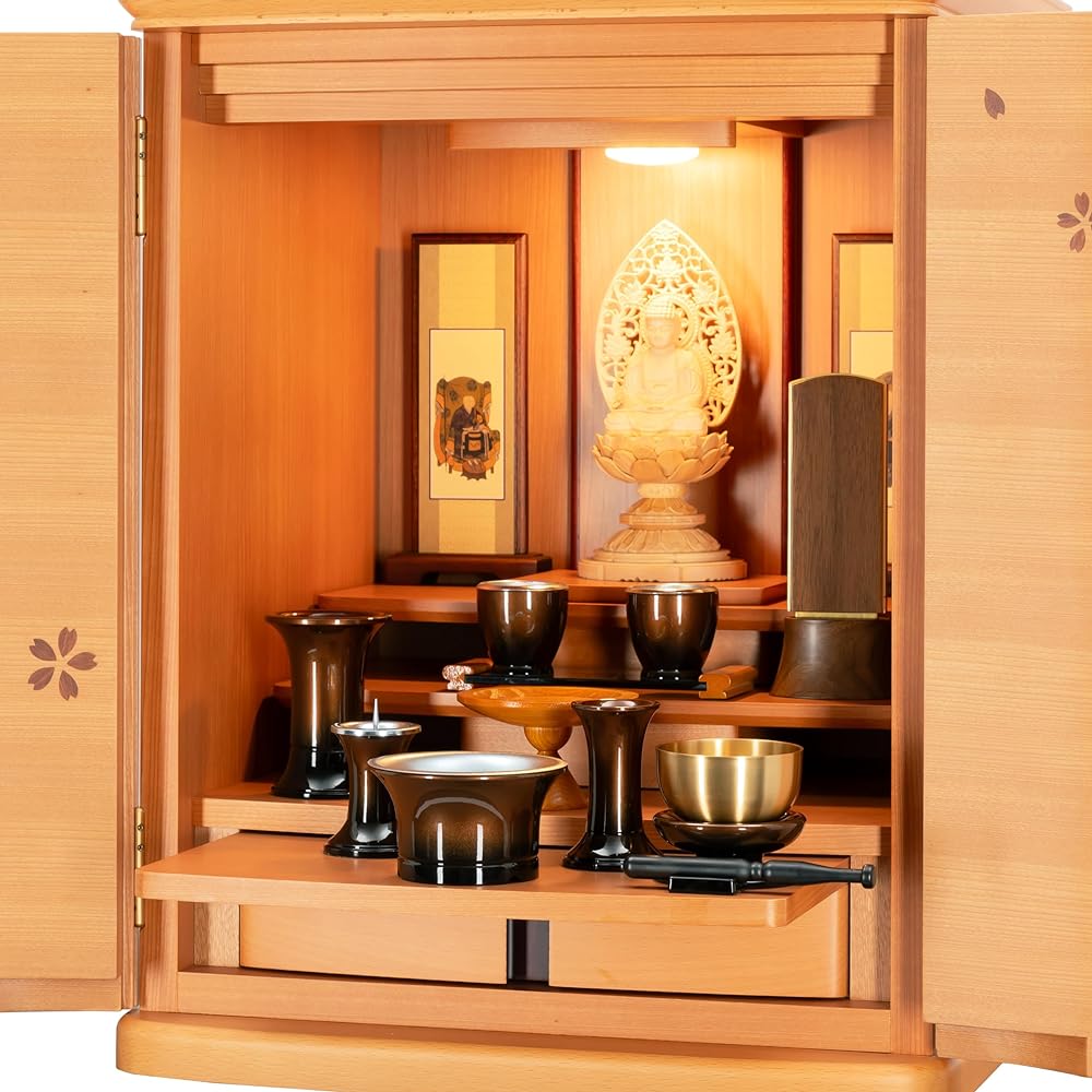Buddhist utensils, Buddhist utensils set, Lin set, with ring, stylish, amber, tea set, Buddhist rice bowl, flower stand, vase, incense burner, lantern, incense stick set, Buddhist utensils set, mini, small, modern [Modern Buddhist utensils set, breeze am