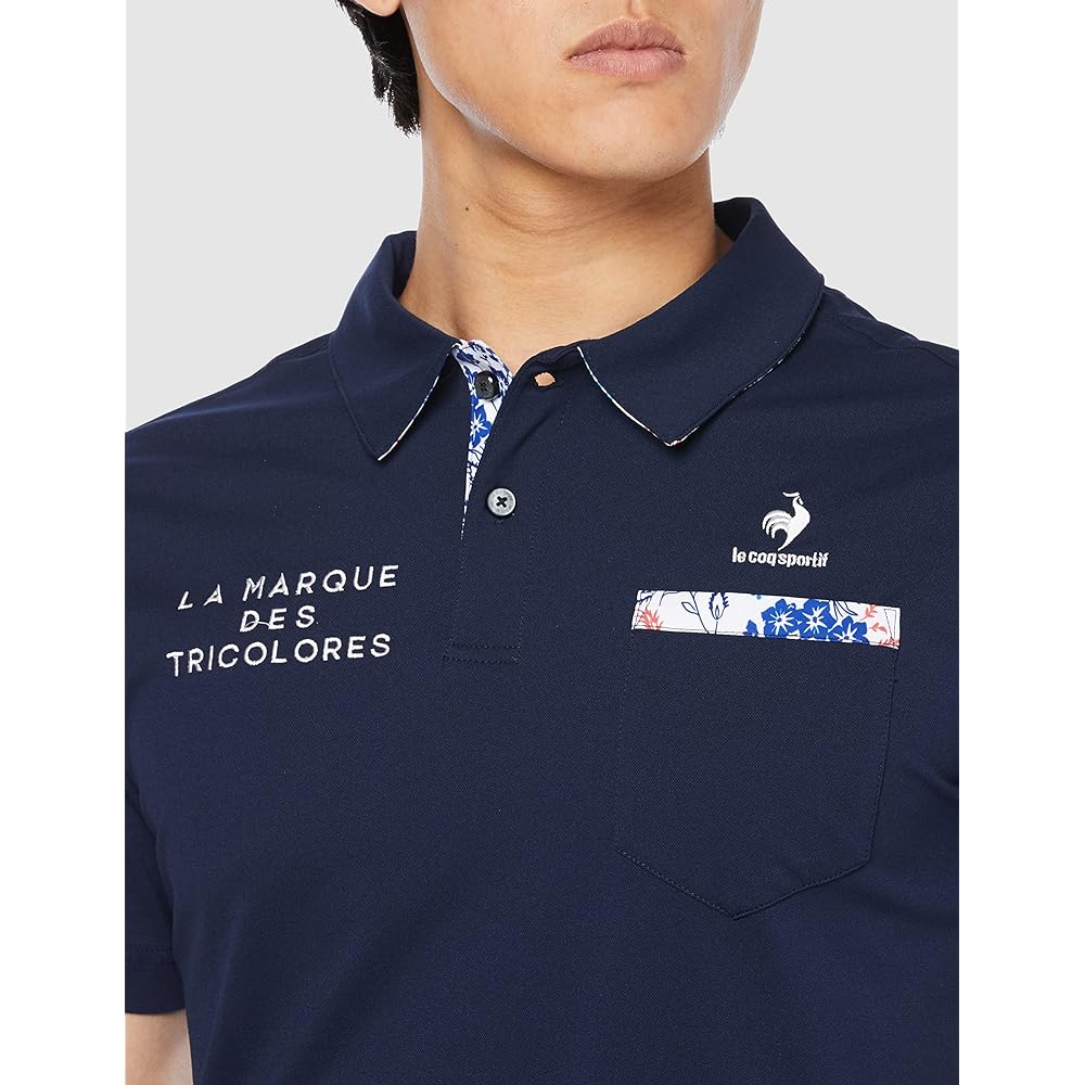 [Le Coq Sportif] 22 Fall/Winter Model Golf Short Sleeve Shirt Sweat Absorbent Quick Drying Stretch UPF15 Mulhouse Pattern Men's