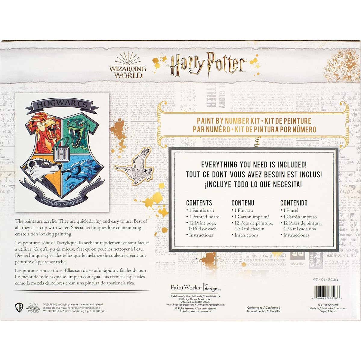 Paint Works Paint By Number Kit 11"X14"-Hogwarts -91828