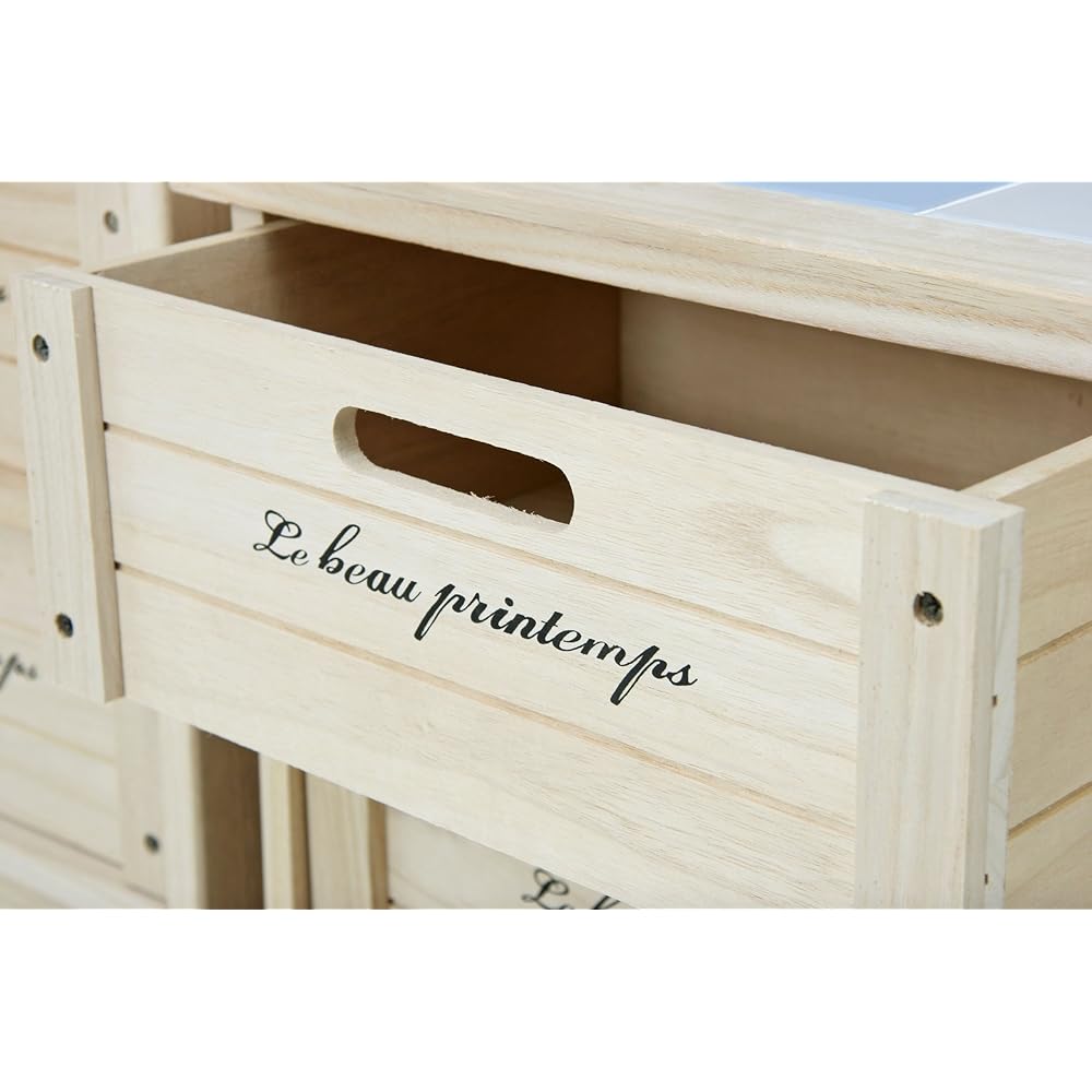 Fuji Boeki Chest 3 Tiers Height 52cm Natural Paulownia 39620