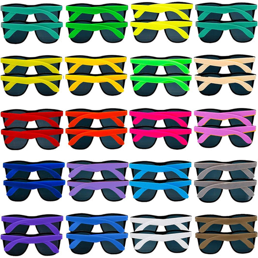 36 Pack 18 Colors Neon Sunglasses Party Favors 80s Style Pool Party Beach Party Christmas Celebration Thanksgiving Carnival Graduation Party Classroom Prizes Summer Party Birthday Party for Girls Boys Teens Adults
