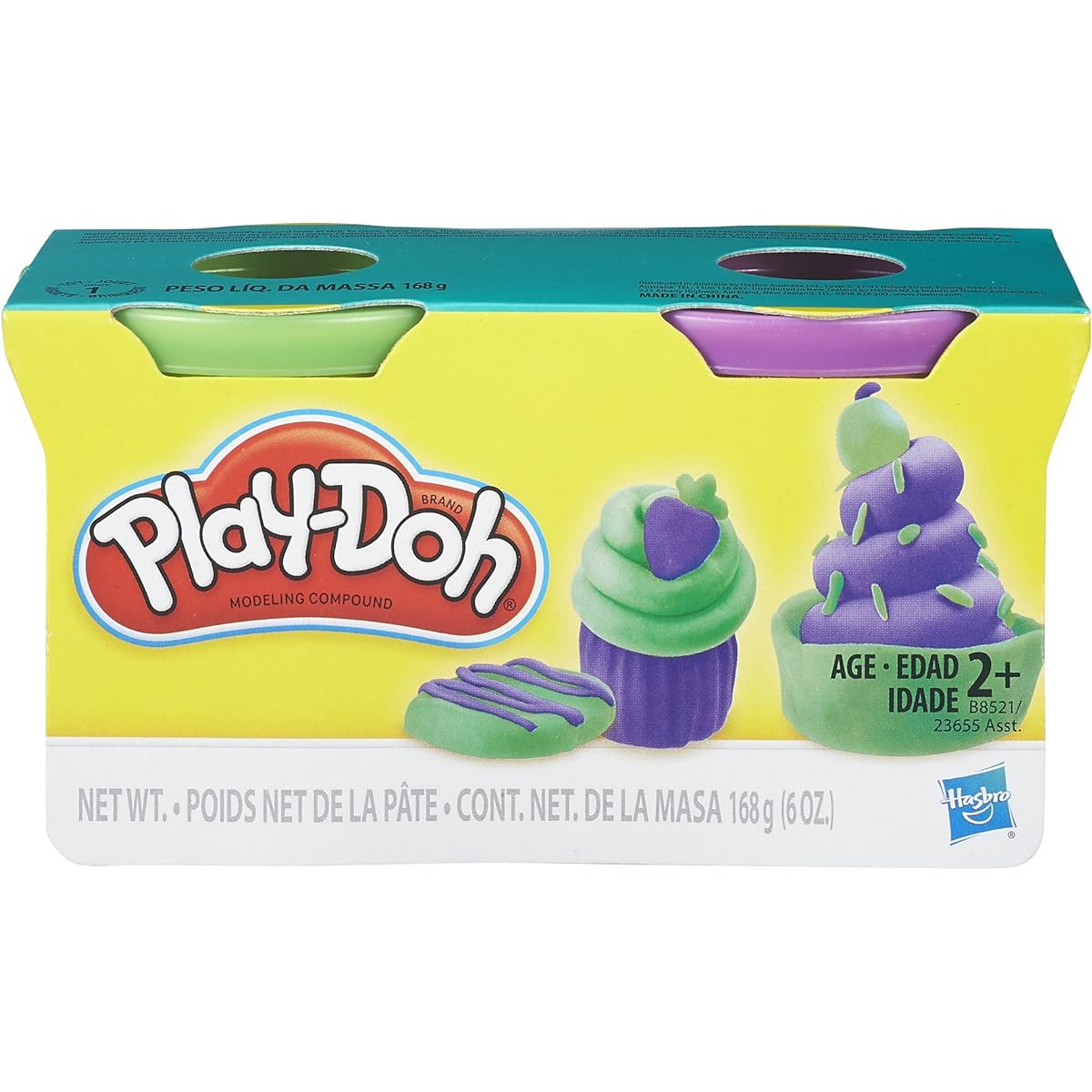 2-pack of Play-Doh cans (purple and green)