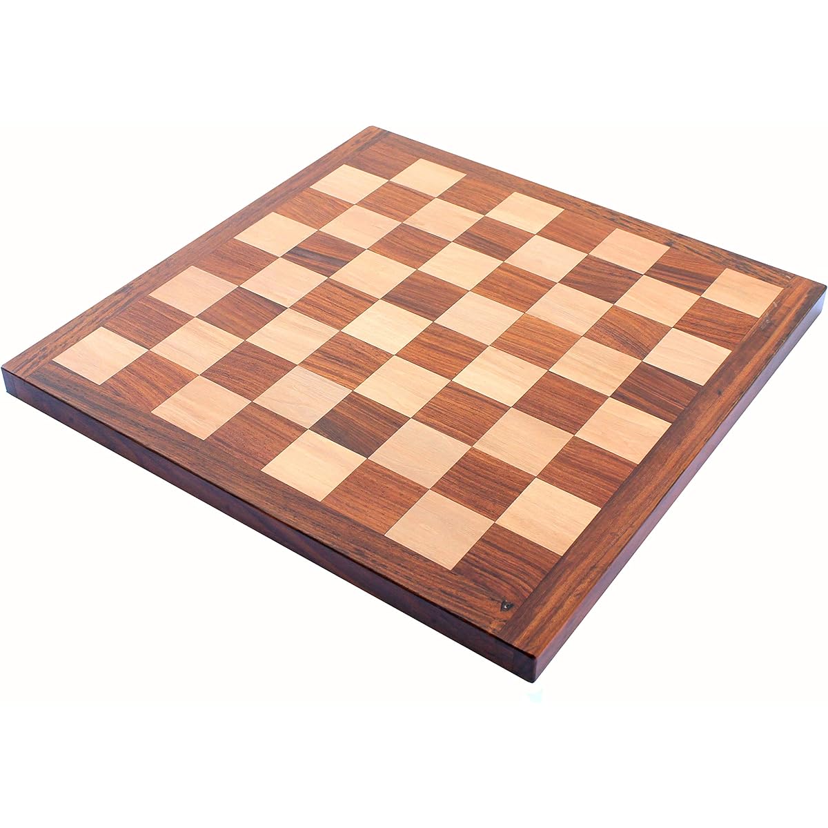 StonKraft Wooden Chess Board Without Pieces for Professional Chess Players - Suitable Wooden & Brass Chess Pieces Chessmen by Brand (40.6x46.64cm) Acacia) - Wooden Chess Board