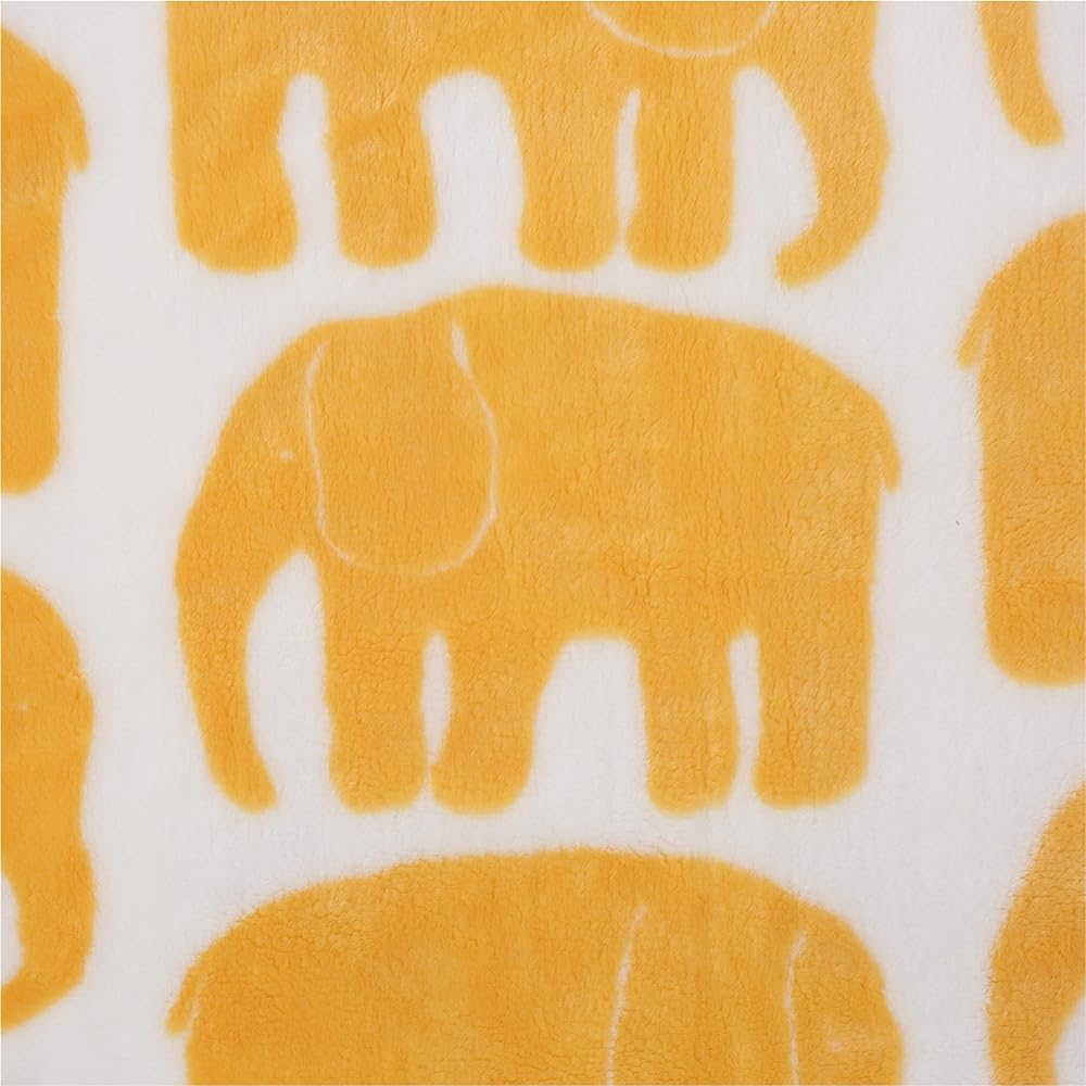 nishikawa [Nishikawa] Warm Functional Blanket Single Finlayson Elephanty Washable Moisture Absorbing Heat Generating Antibacterial Deodorizing No Hem Clean PRO×BLOCK Processing Smooth Touch Light Warm Firmly FI7602 Yellow FQ01605053430