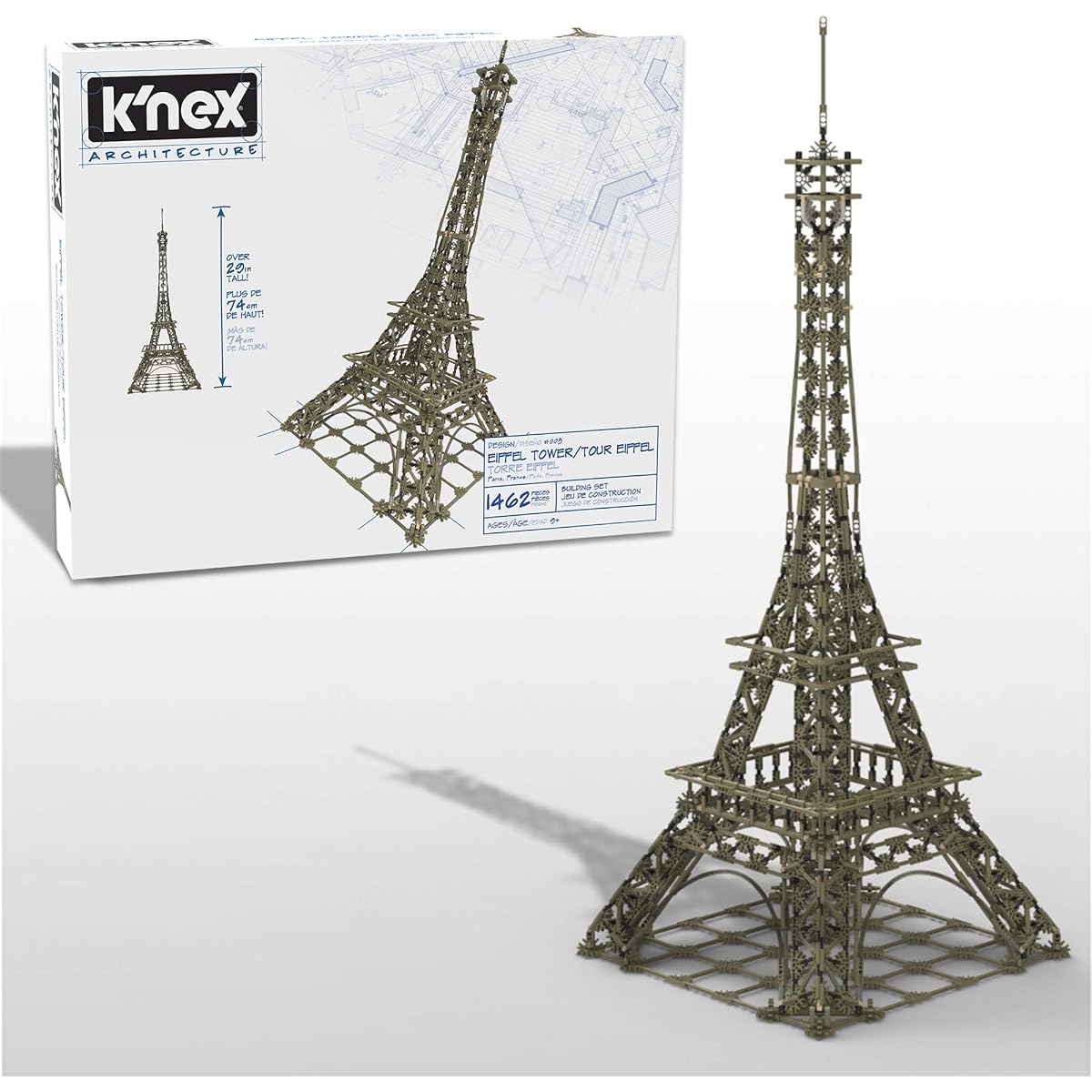 K'NEX Architecture: Eiffel Tower - Build IT Big - Collectible Building Set for Adults & Kids Ages 9+ - 1,462 Pieces - 2 1/2 Feet Tall - ( Exclusive)